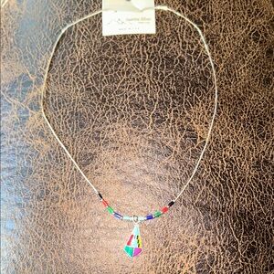 Colorful Southwestern Geometric Pendant Necklace